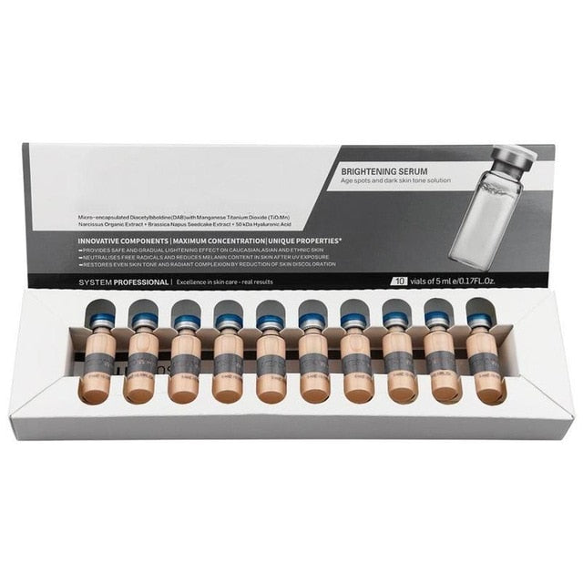 Nuevo 5ml * 10 Crema para el resplandor de la piel Meso Blanqueamiento Blanqueador poros de reparación Serum Corrector desnudo natural Maquillaje Residencia Fundación