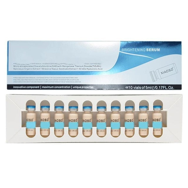 Nuevo 5ml * 10 Crema para el resplandor de la piel Meso Blanqueamiento Blanqueador poros de reparación Serum Corrector desnudo natural Maquillaje Residencia Fundación