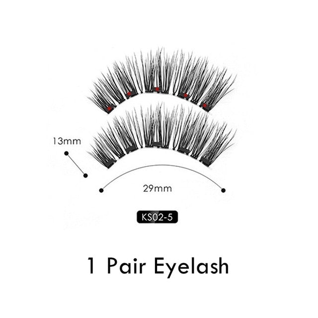 Imán Magnético Pestañas postizas Delineador de ojos Visón Pestañas postizas Extensión de pestañas Impermeable Delineador líquido Herramientas de maquillaje de ojos Cosmético