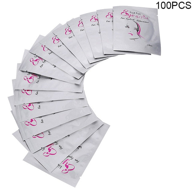 50/100/200 Pares Pestañas Parches de papel Almohadillas para ojos Pestañas Parches para ojos Sin pelusa Almohadillas para ojos sin pelusa Pestañas Extensión para pelusa SSwell