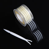 600pcs S / L Cinta adhesiva para párpados Invisible Doble doble pasta para párpados Rayas beige claro Cinta adhesiva natural autoadhesiva Herramientas de maquillaje