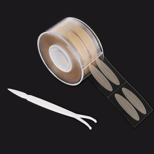 600pcs S / L Cinta adhesiva para párpados Invisible Doble doble pasta para párpados Rayas beige claro Cinta adhesiva natural autoadhesiva Herramientas de maquillaje