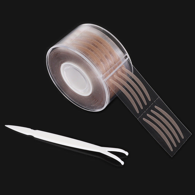 600pcs S / L Cinta adhesiva para párpados Invisible Doble doble pasta para párpados Rayas beige claro Cinta adhesiva natural autoadhesiva Herramientas de maquillaje